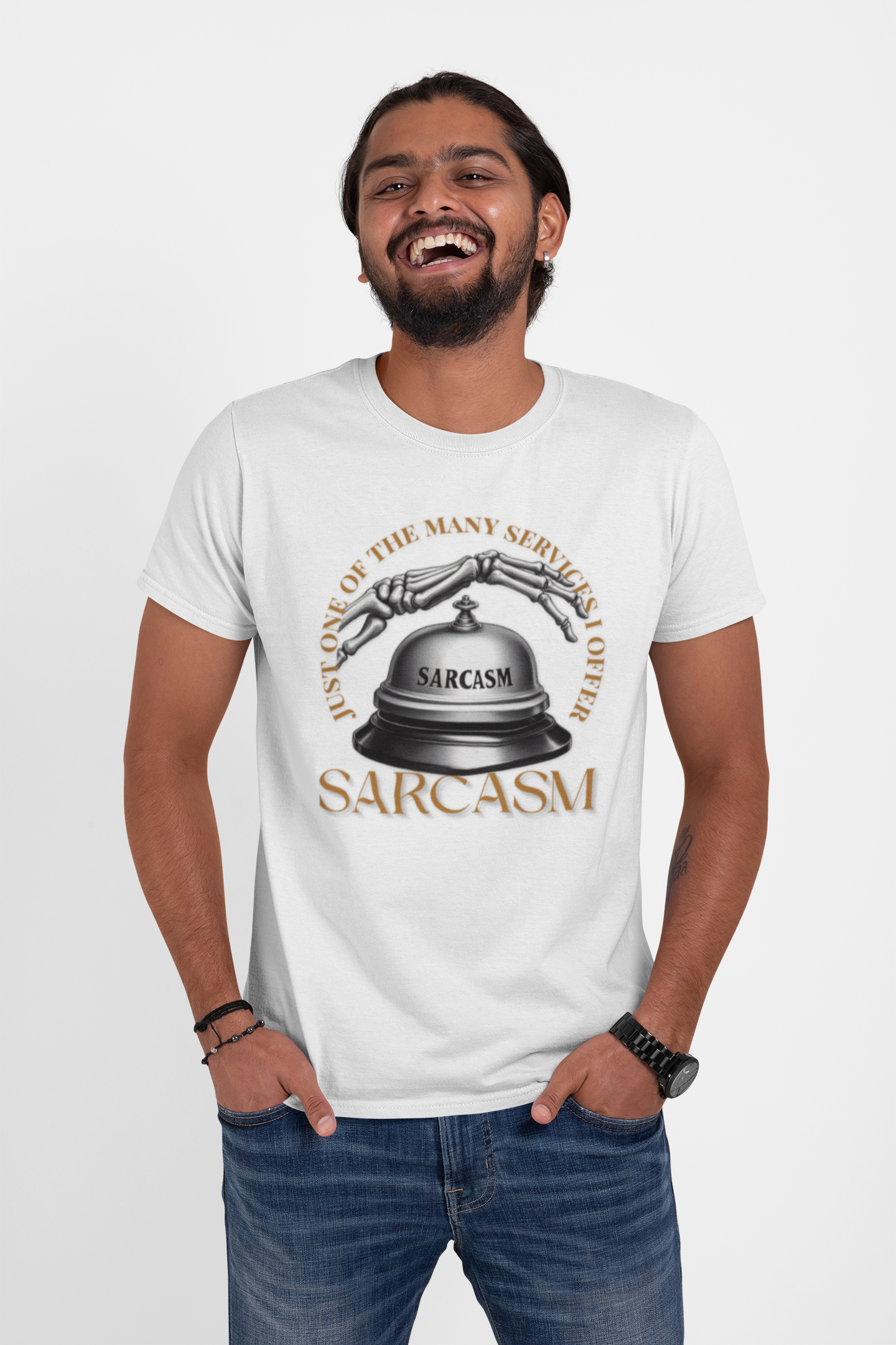Sarcasm Services – Dry Humor Statement Tee