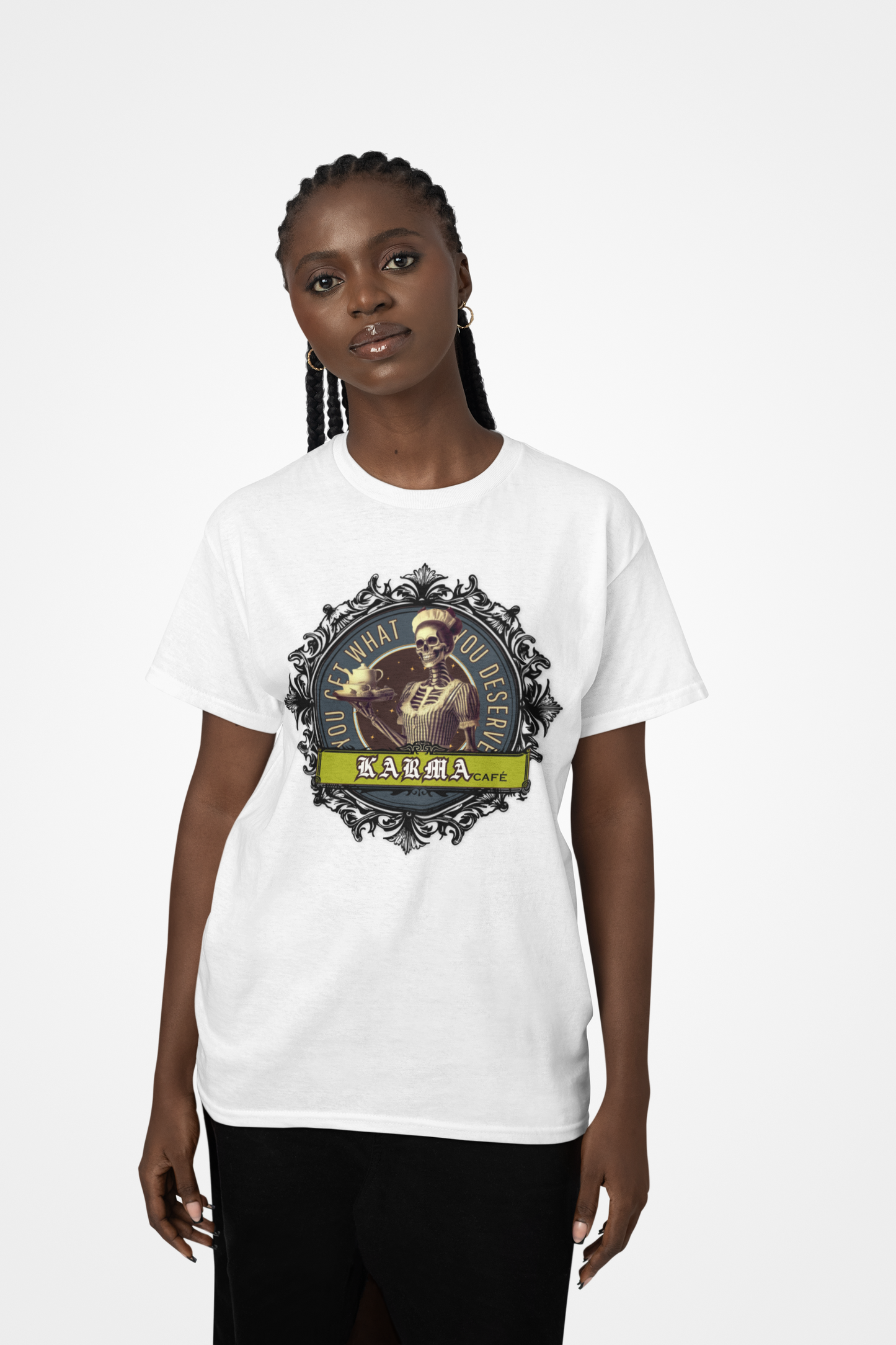 Karma Café – Skeleton Waitress Revenge Tee