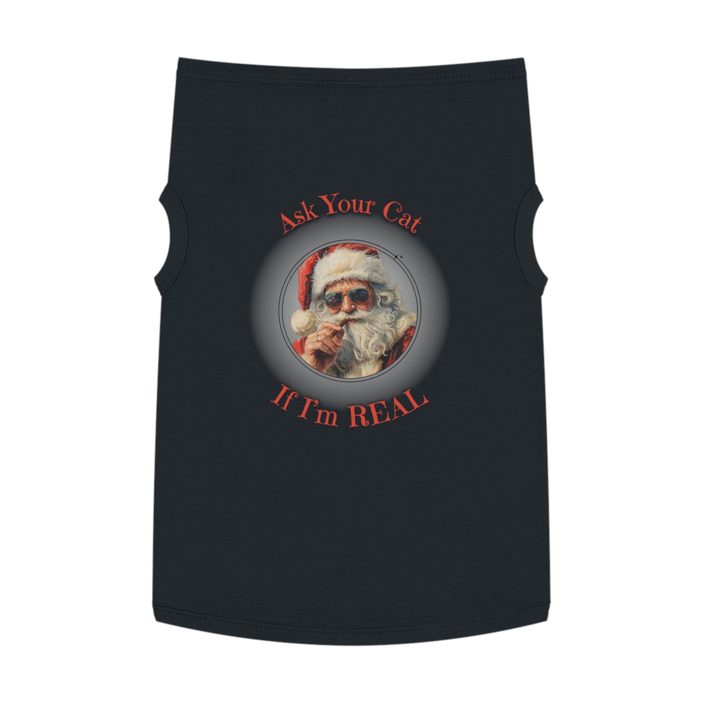 Ask Your Cat If I’m Real – Tee for the Secret-Keeping Feline, in Black