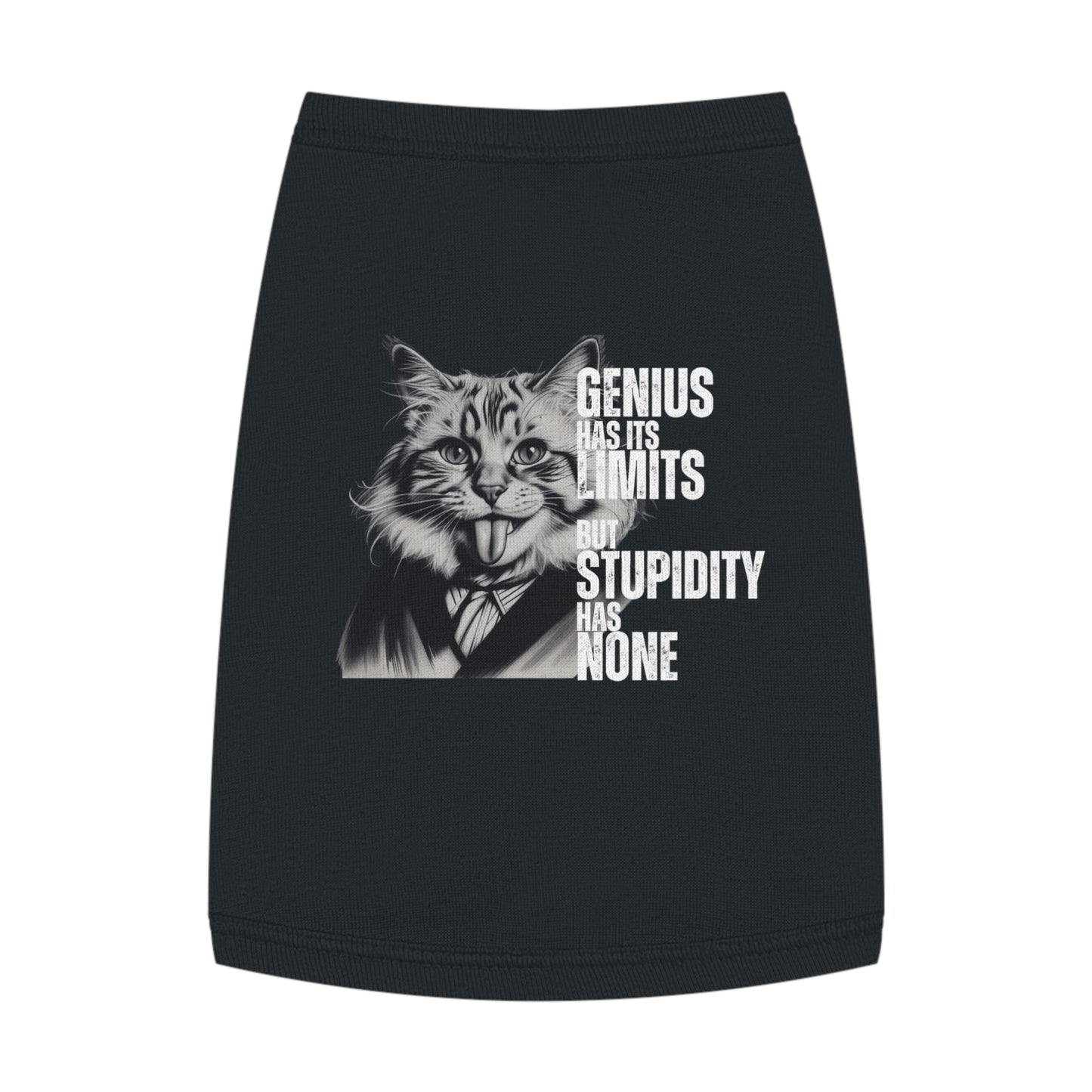 Genius vs. Stupidity (Einstein Cat Tee)