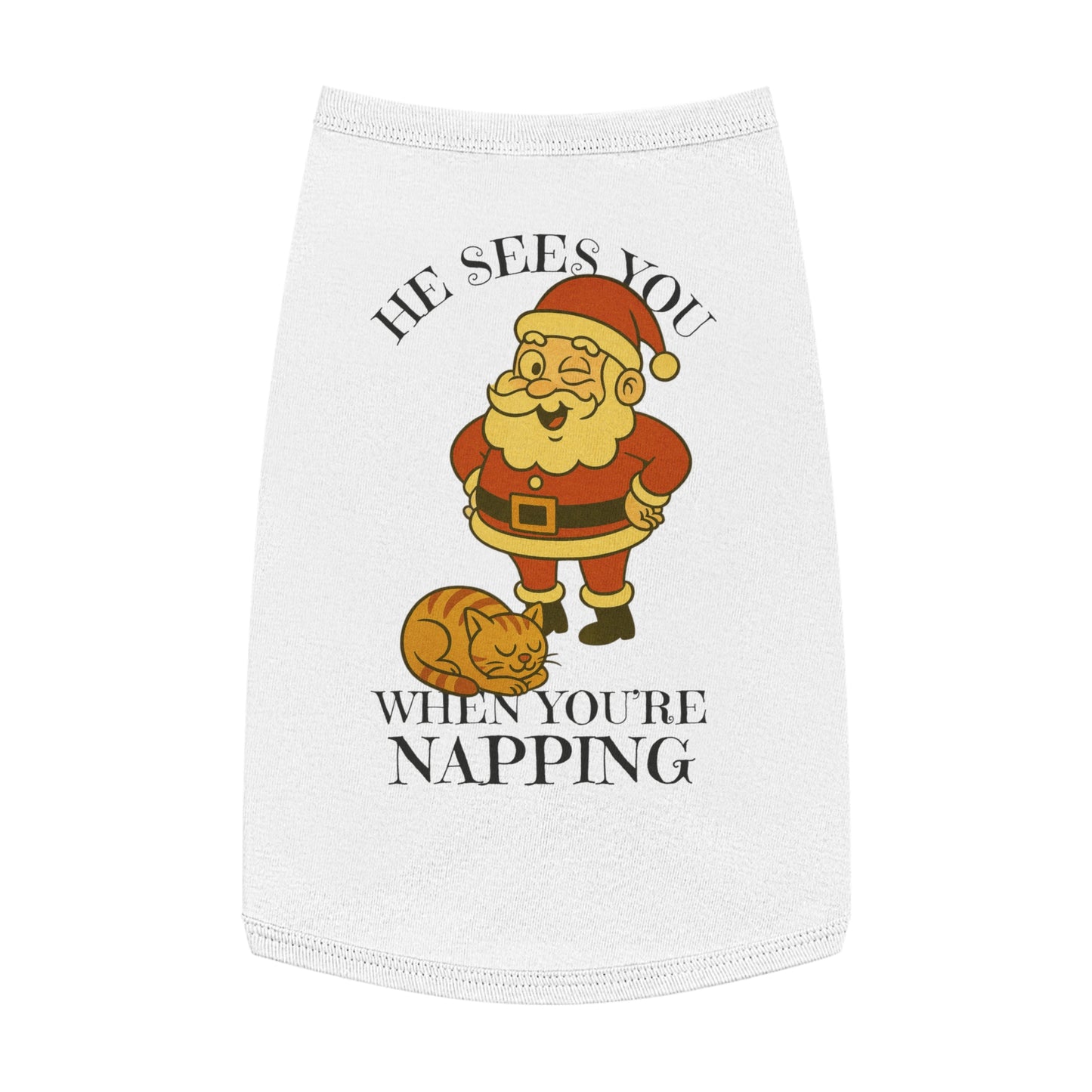 He Sees You When You’re Napping – Tee for the Sleepy Feline