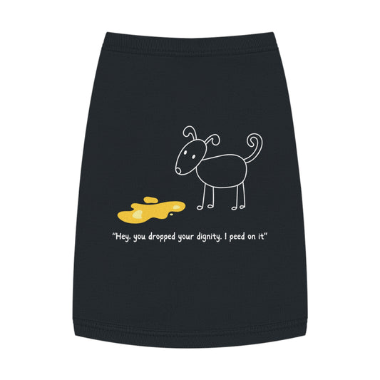 You Dropped Your Dignity – Stick Figure Dog Tank (in Black)