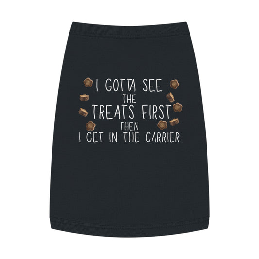 Carrier? Show Me the Treats First – Tee for the Cattitude-Heavy (in Black)