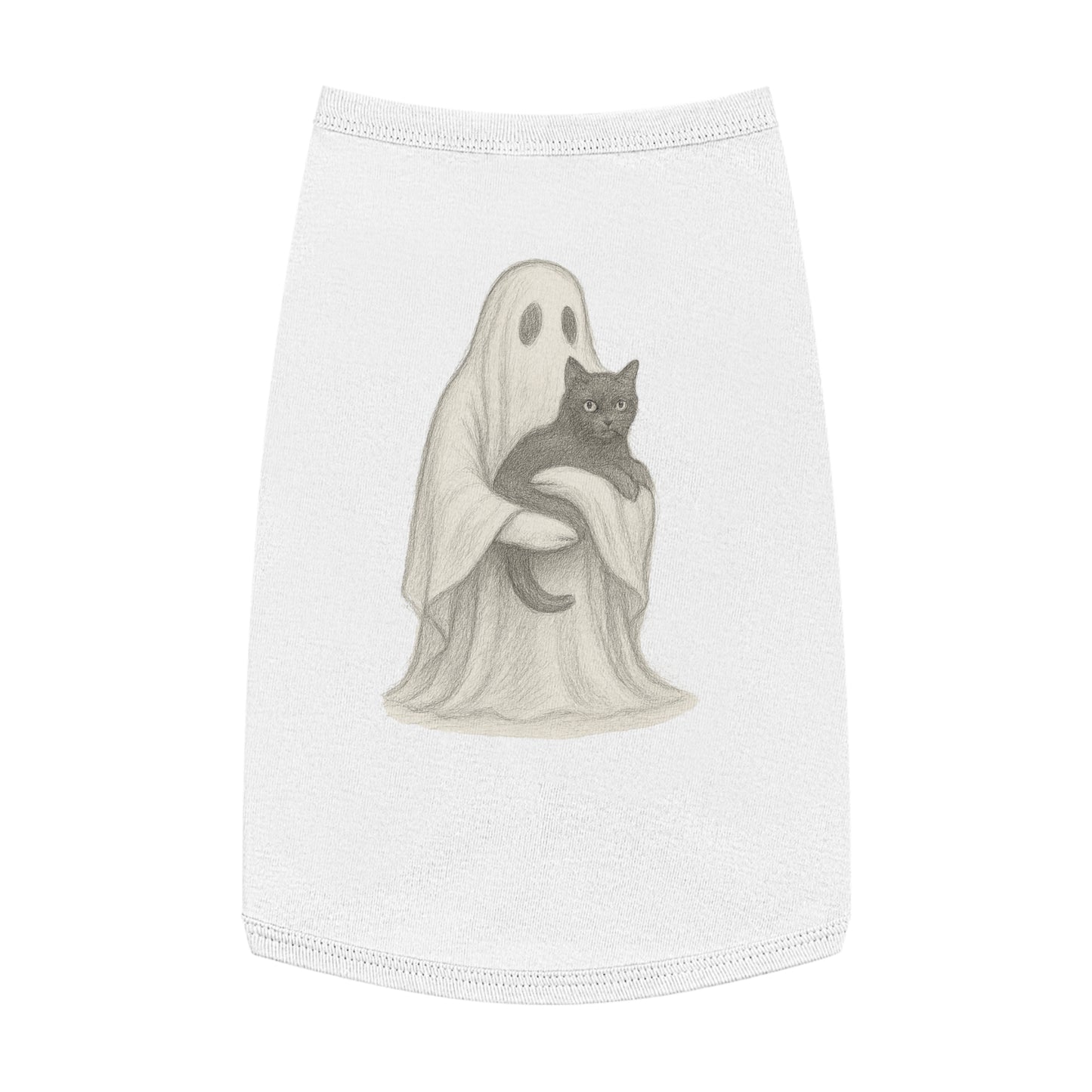 Spectral Embrace – Tee for the Ghostly Cat Companion