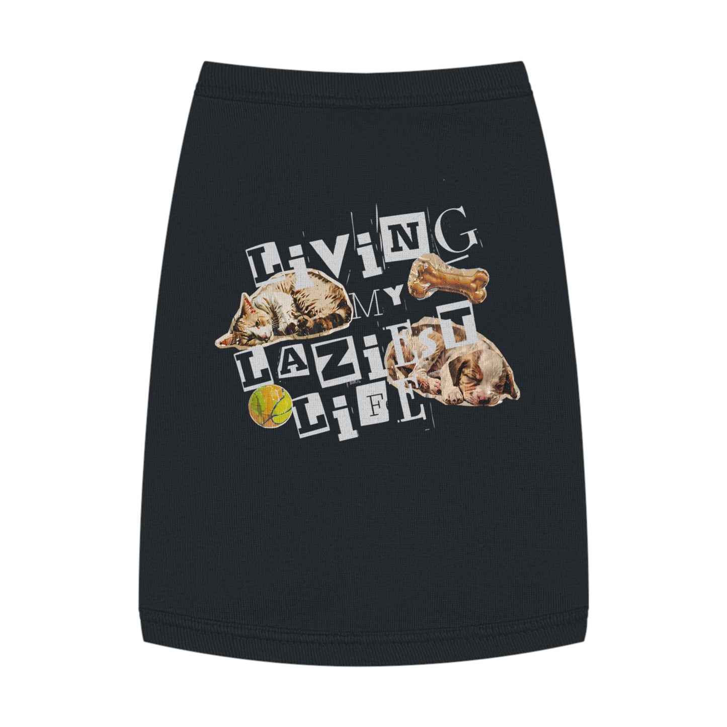 Living My Laziest Life – Funky Matching Pet Tank (Dog or Cat)