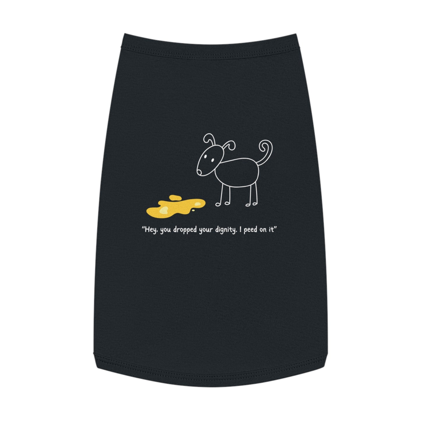 You Dropped Your Dignity – Stick Figure Dog Tank (in Black)