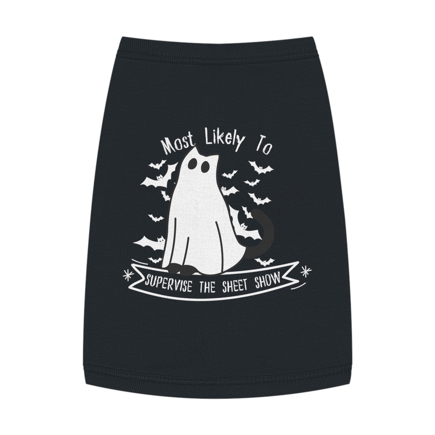Supervise the Sheet Show – Tee for the Judgmental Cat (in Black)