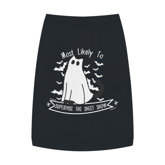 Supervise the Sheet Show – Tee for the Judgmental Cat (in Black)