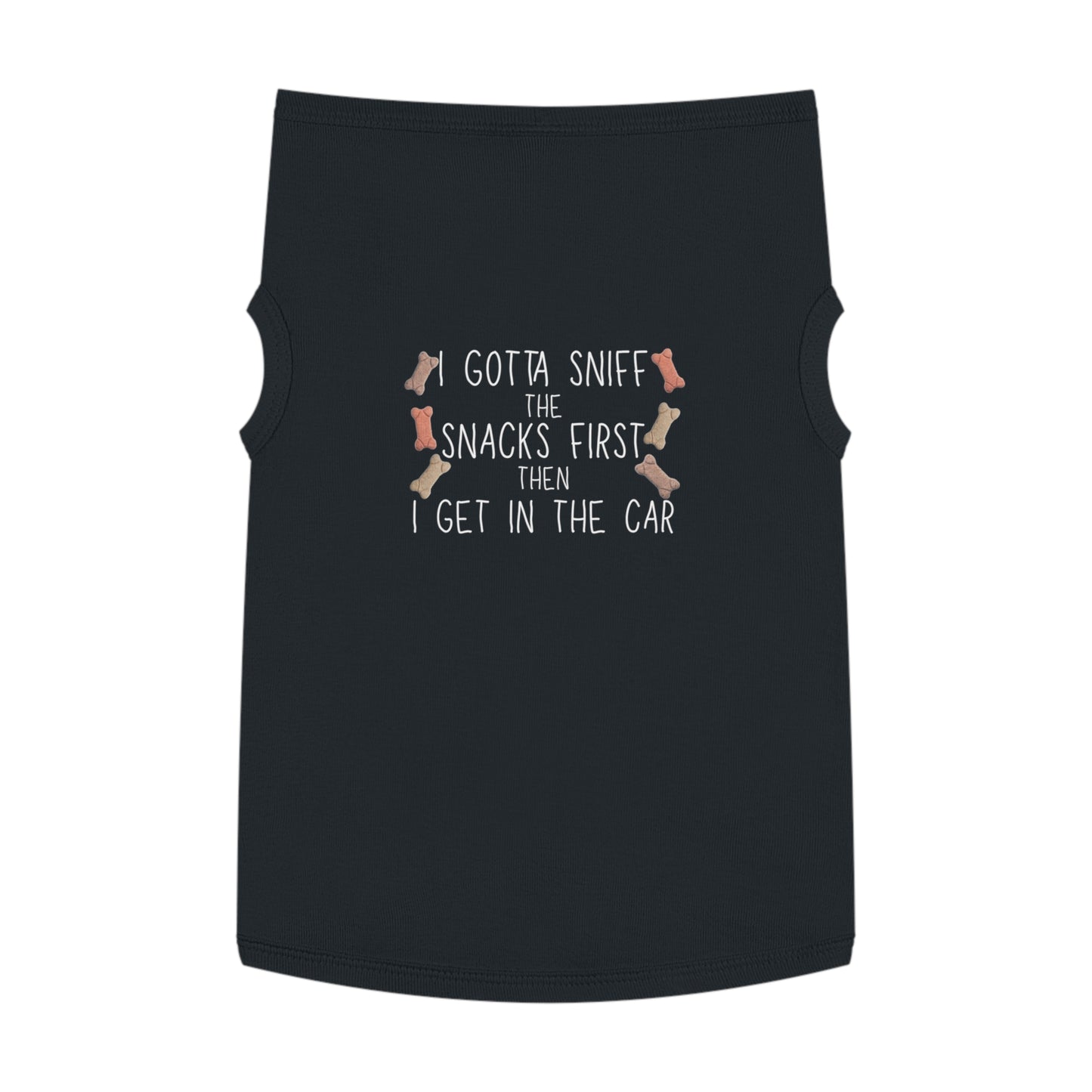 Snacks Before Rides – Tee for the Treat-Obsessed Pup (in Black)