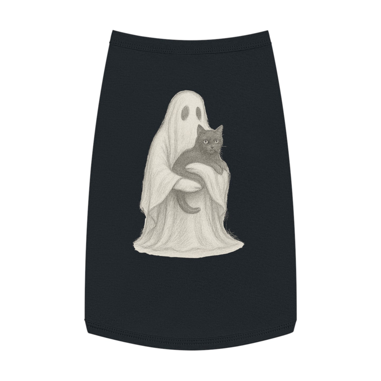 Spectral Embrace – Tee for the Ghostly Cat Companion