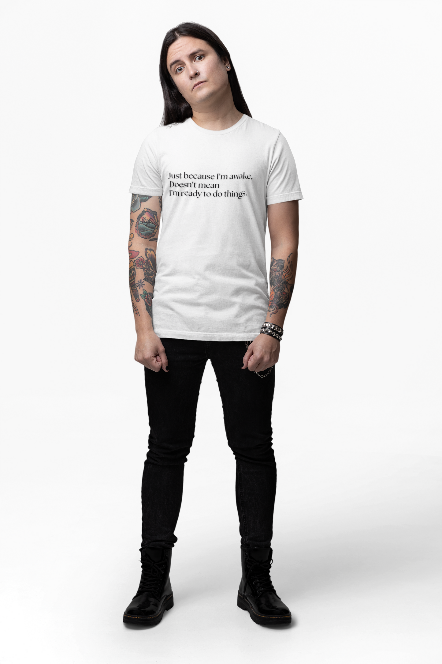 Just Because I’m Awake – Tee for the Barely Functioning