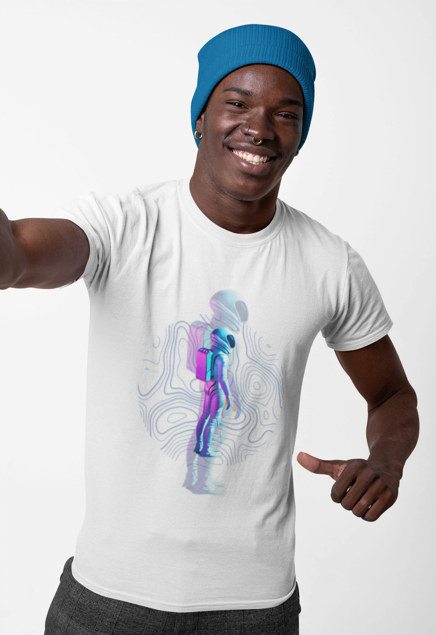 Cosmic Drifter – Psychedelic Astronaut Tee for the Space-Tripped Soul