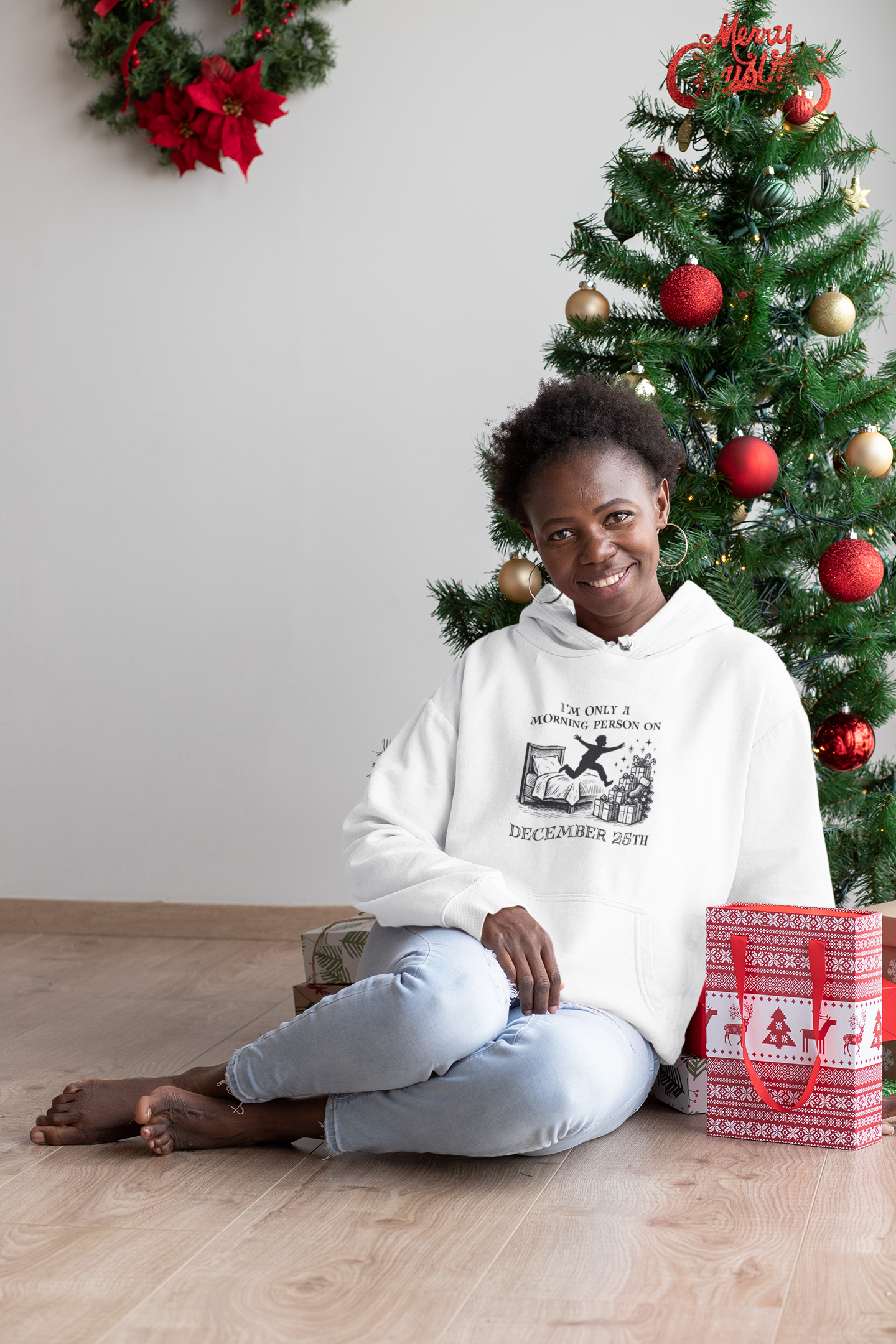 Morning Person (on Dec. 25th) – Hoodie for the Seasonally Cheerful