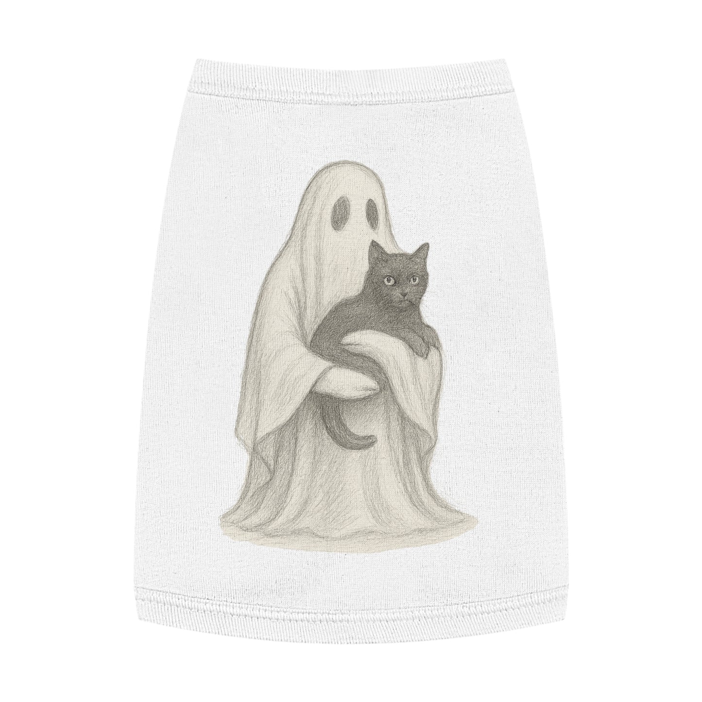 Spectral Embrace – Tee for the Ghostly Cat Companion