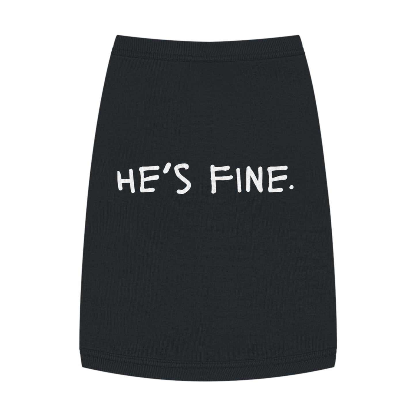 He’s Fine – Matching Pet Tank for the Emotional Support Star (in Black)
