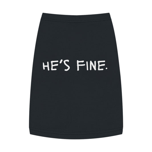 He’s Fine – Matching Pet Tank for the Emotional Support Star (in Black)