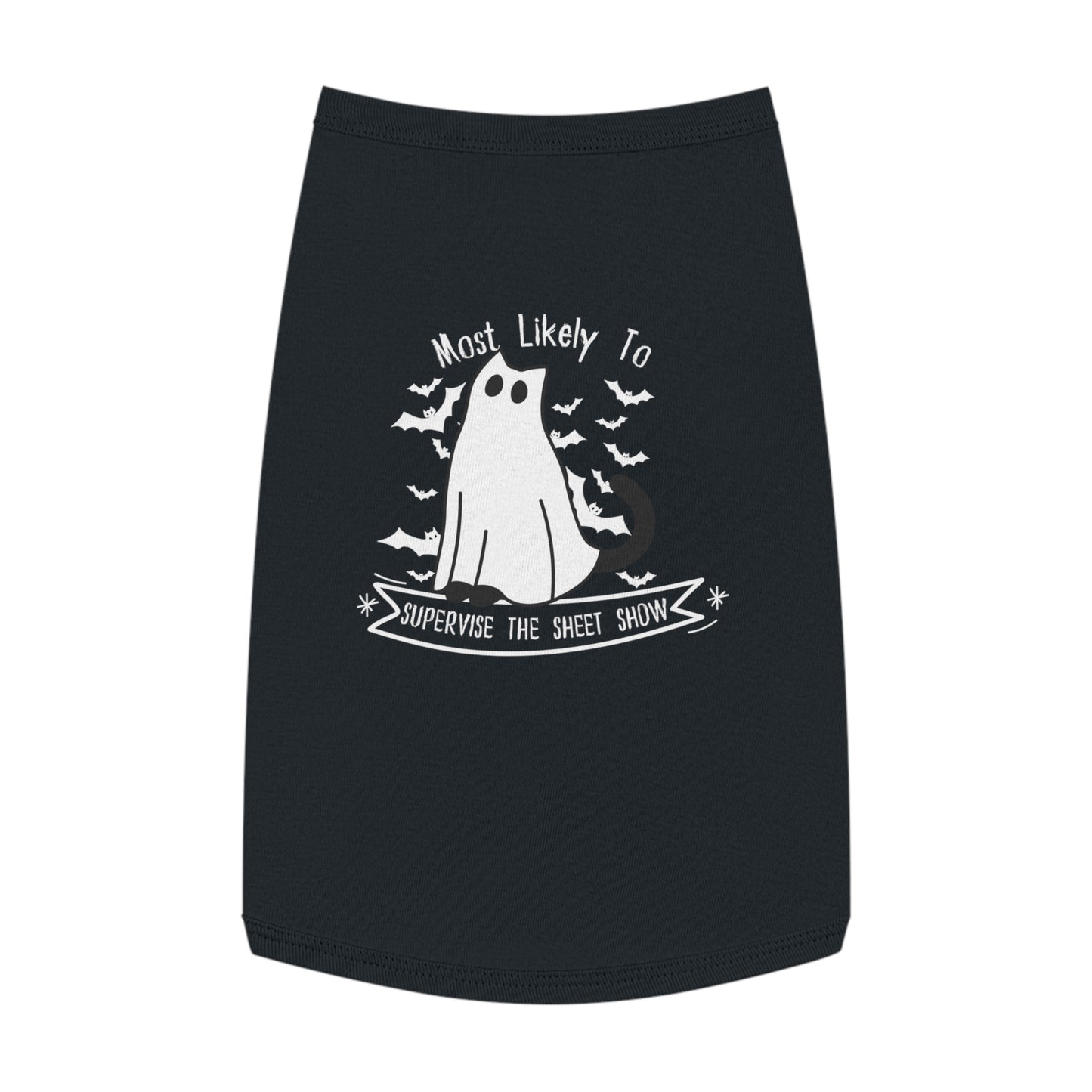 Supervise the Sheet Show – Tee for the Judgmental Cat (in Black)