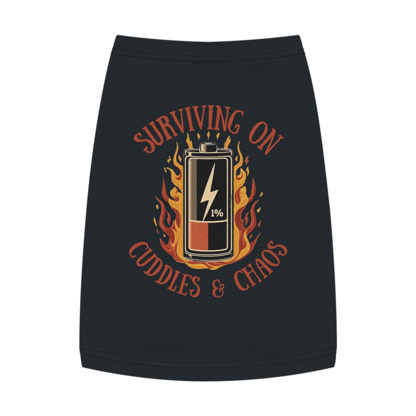 Surviving on Cuddles & Chaos – Vintage Pet Tank for the Clingy Tornado