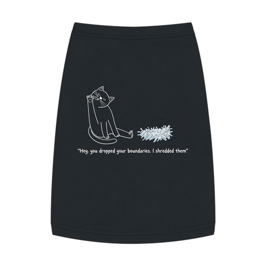 You Dropped Your Boundaries – Stick Figure Cat Tank (in Black)