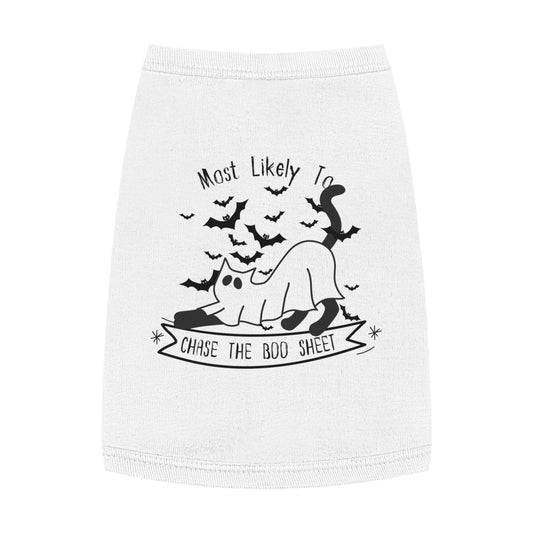 Chasing the Boo Sheet – Tee for the Mischief Cat