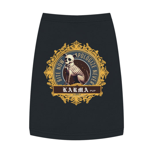 Karma Pup – Skeleton Dog Attitude Tank (in Black)
