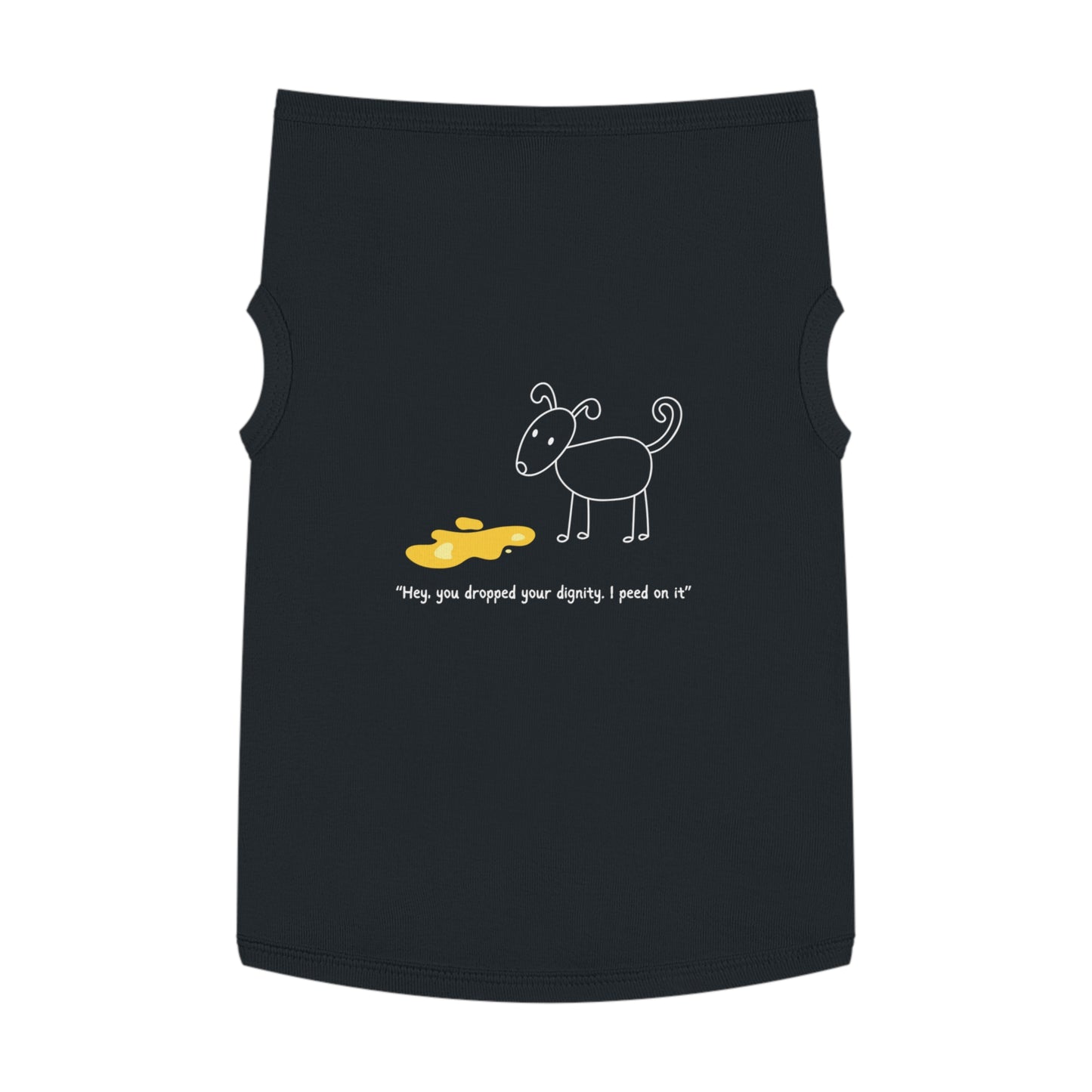 You Dropped Your Dignity – Stick Figure Dog Tank (in Black)