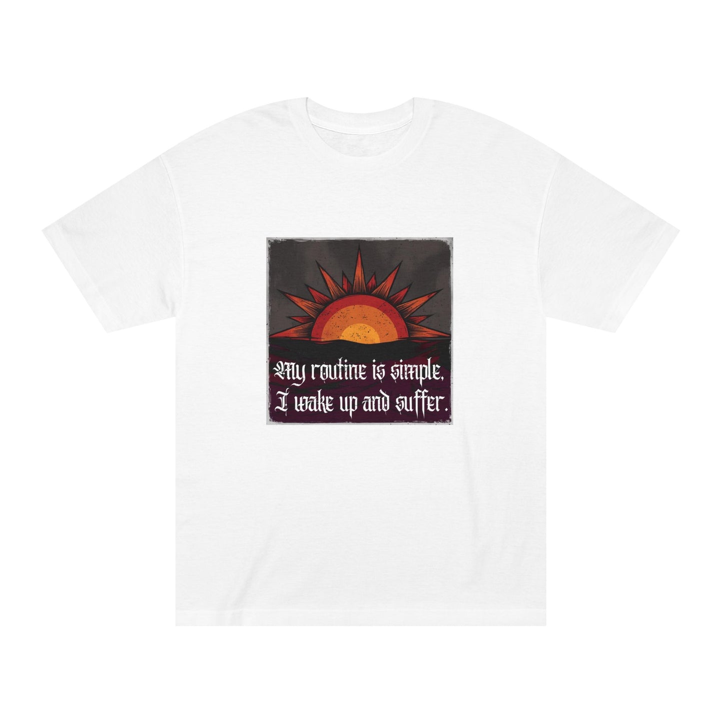 I Wake Up and Suffer – Vintage Sun Tee for the Existentially Exhausted