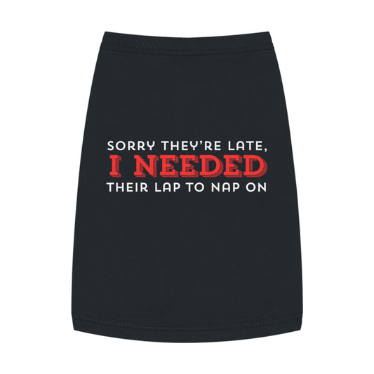 I Needed Their Lap – Matching Pet Tank for the Nap-Obsessed (in Black)