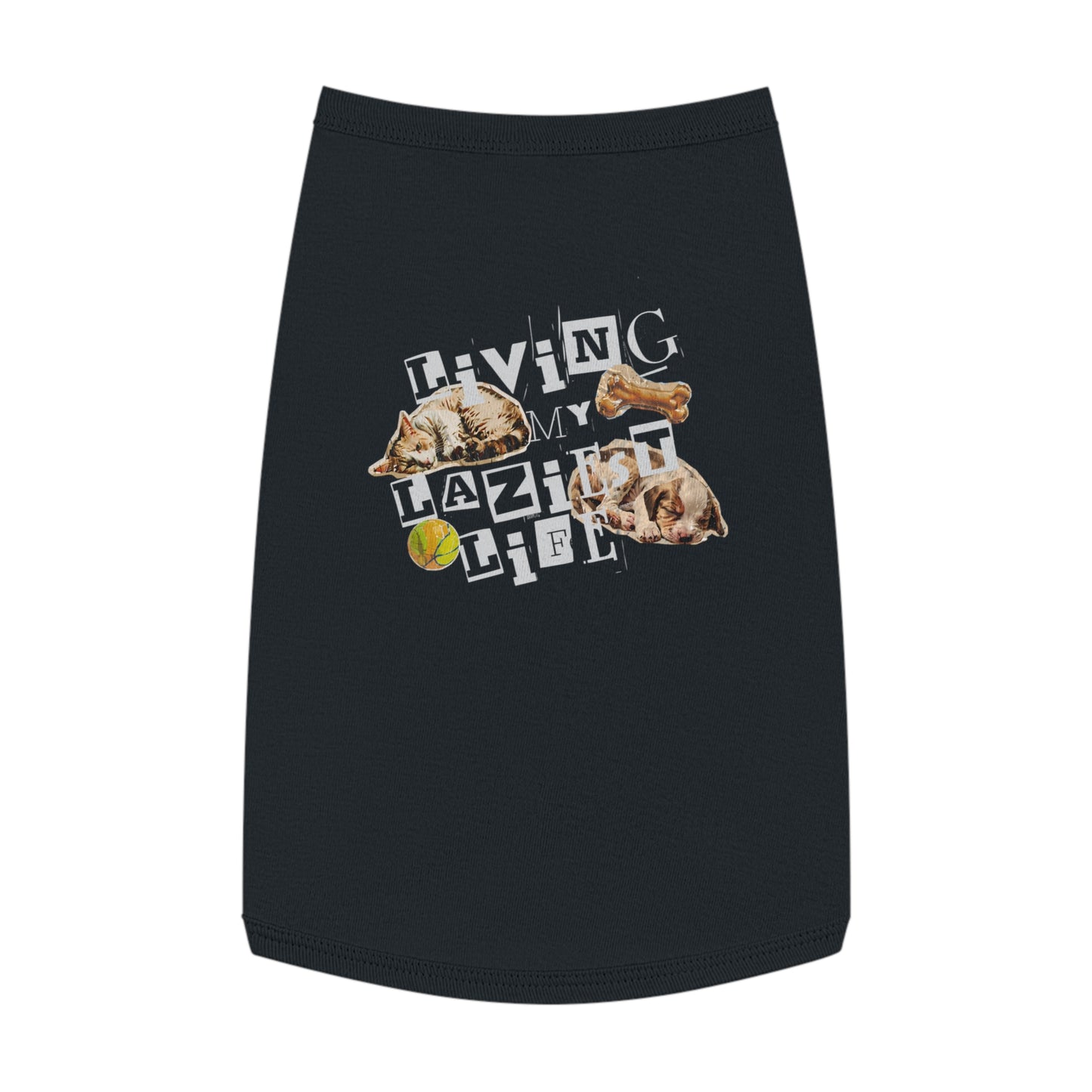 Living My Laziest Life – Funky Matching Pet Tank (Dog or Cat)